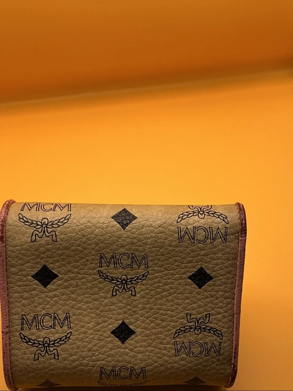 MCM Visetos Logo Wallet in Cognac and Brown